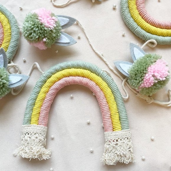 Rainbow Garland, Rainbow Garland Nursery, Bunny Garland Easter Decorations - Picture 2 of 9
